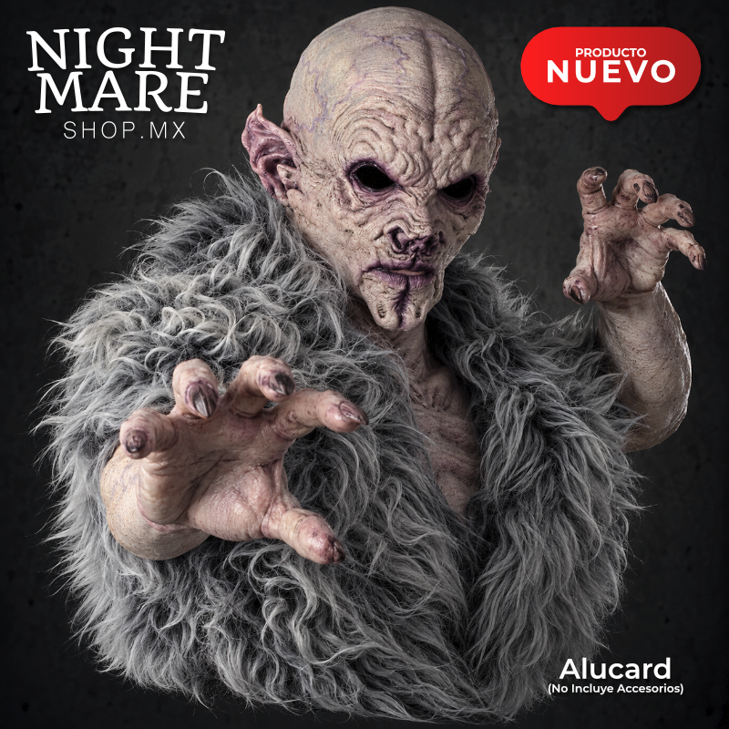 Ejemplo de caracterización con máscara Alucard Hyper Mask; vestuario, manos y accesorios no incluidos