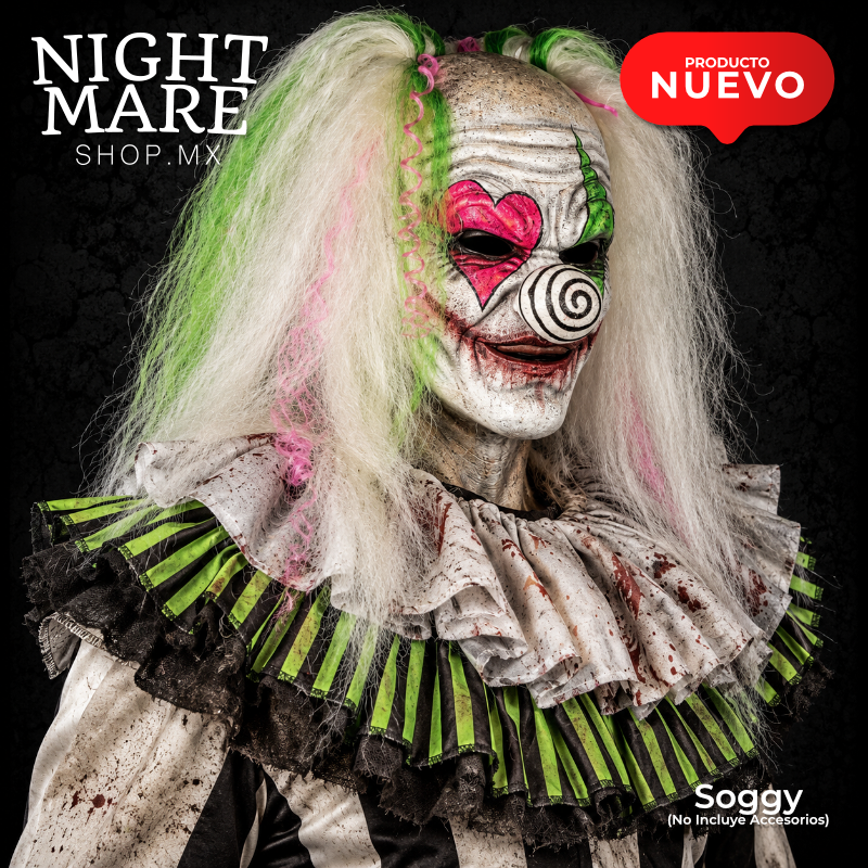 Ejemplo de caracterización con máscara Soggy Hyper Mask; vestuario y accesorios no incluidos